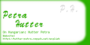 petra hutter business card